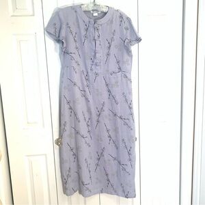 FL Malik Linen Mandarin floral dress Size 10